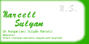 marcell sulyan business card